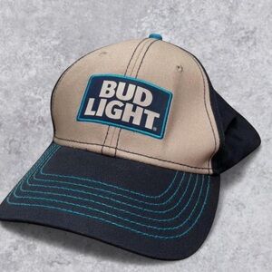 Bud Light Trucker Hat – H3 Headwear – Gray & Navy Snapback Adjustable